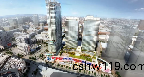 三思3500平方米戶外LED屏在美國西岸再造一箇“時